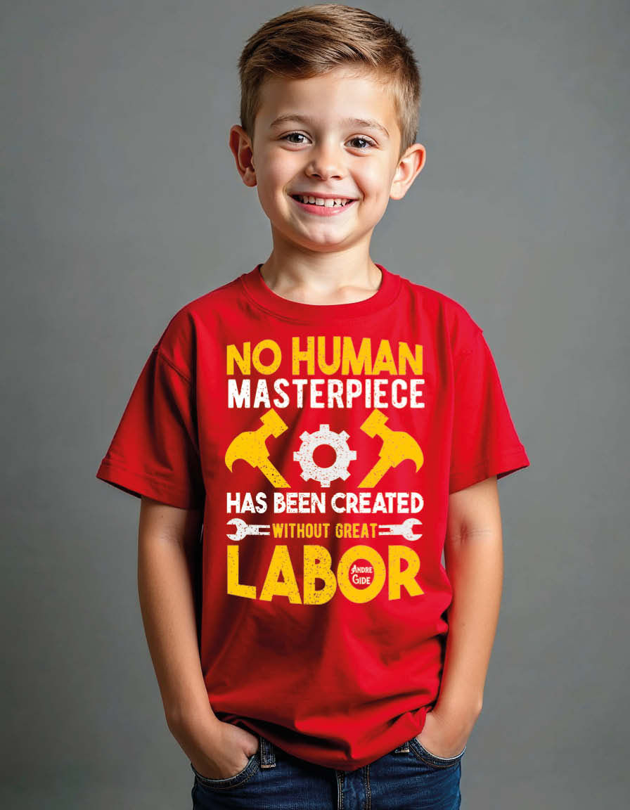 No human masterpiece has been created labor Unisex Printed Graphic T-shirt