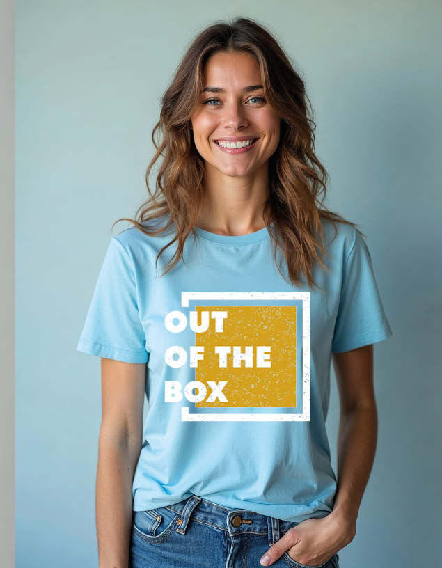 Thumbnail: out of the box Unisex Printed Graphic T-Shirt For Mens Womens & Kids