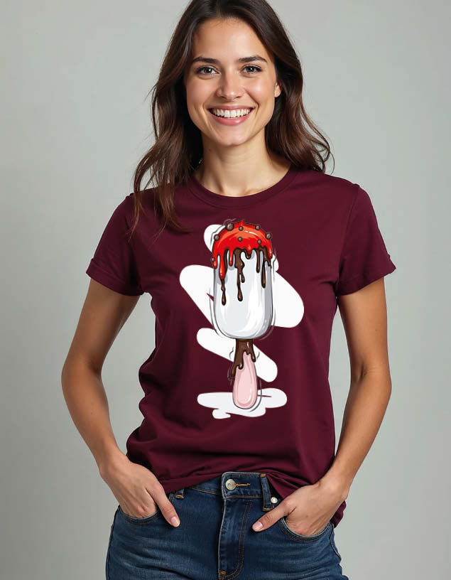 Thumbnail: Ice cream Unisex Printed Graphic T-Shirt