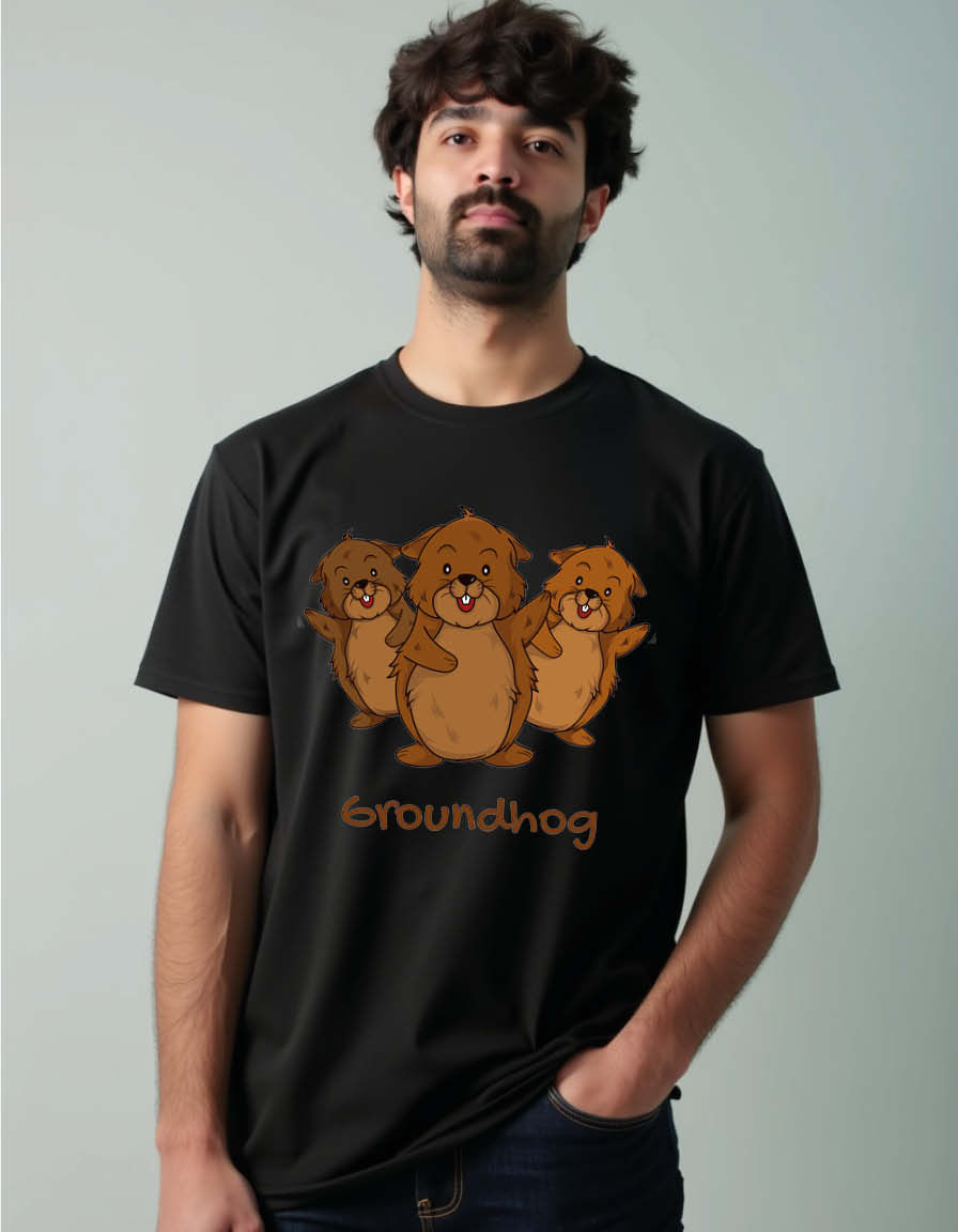 Thumbnail: grounding Casual Unisex Printed Graphic T-Shirt for Mens,Womens & Kids