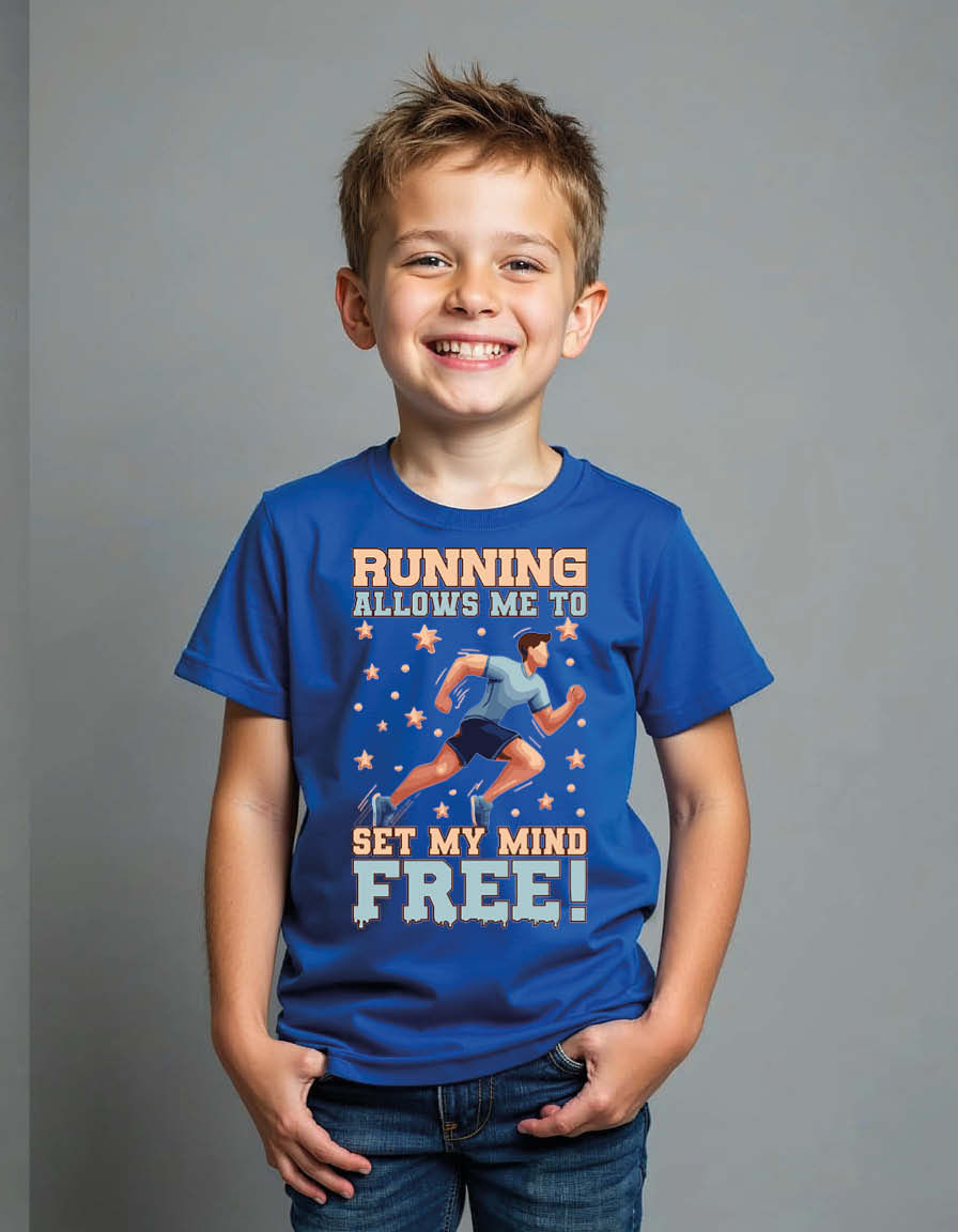 Thumbnail: Running allows me to set my mind free Unisex Printed Graphic T-shirt