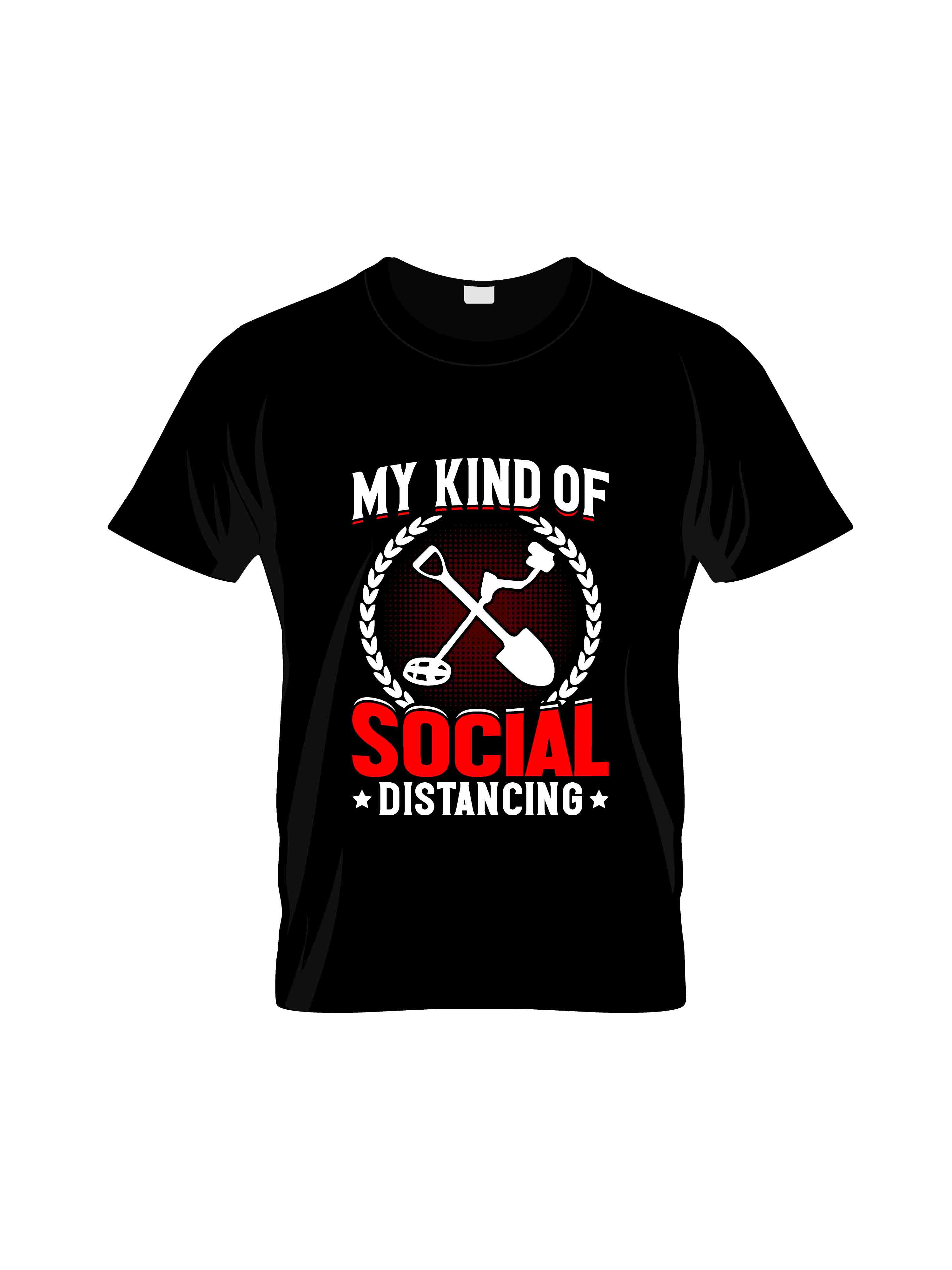 my king of social distancing typography printed t shirts
