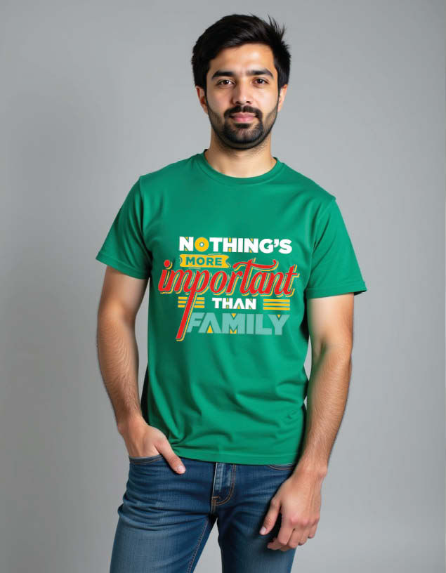 nothing more importanat than family Unisex Printed Graphic T-Shirt