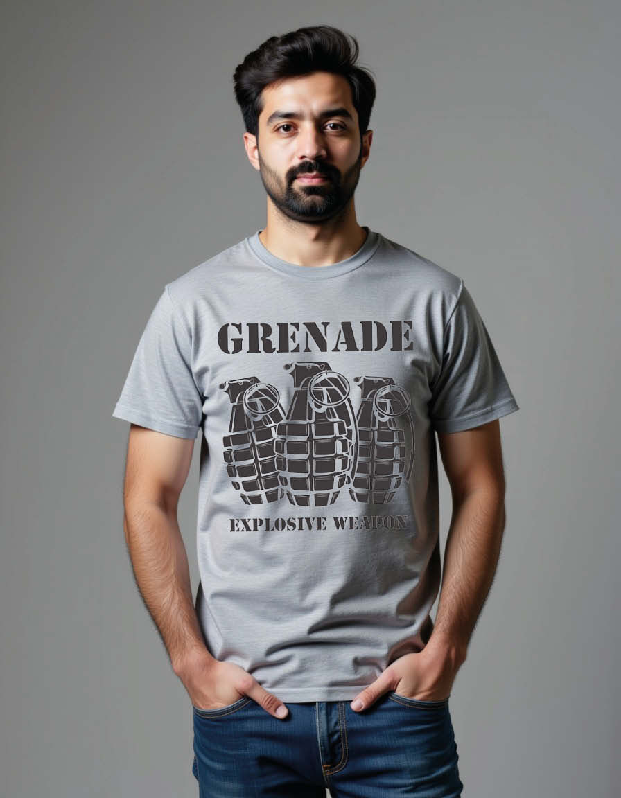 Thumbnail: grenade explosive weapon Unisex Printed Graphic T-Shirt for Mens,Womens & Kids