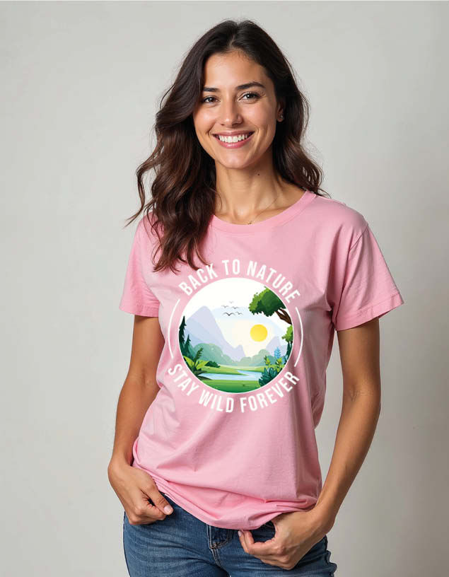 Thumbnail: back to nature stay wild forever Unisex Graphic T-Shirt for Mens,Womens & Kids