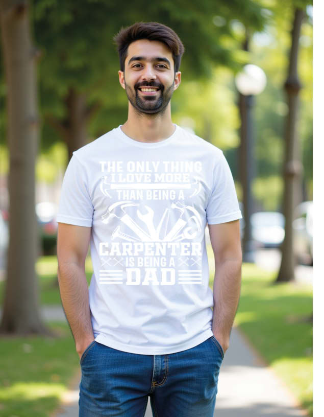 Thumbnail: The only thing i love more than being a carpenter Unisex Printed Graphic T-shirt