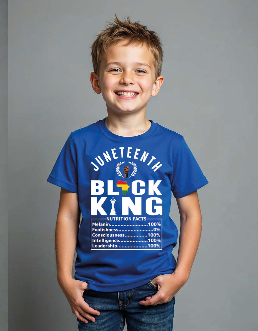 Thumbnail: juneteenth black king Unisex Printed Graphic T-Shirt For Mens, Womens & Kids