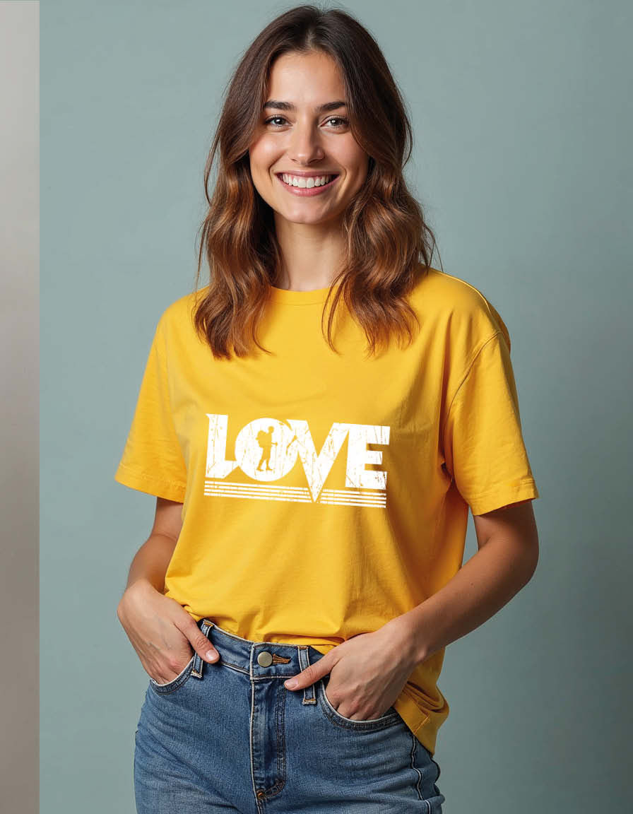 Thumbnail: love Streetwear Unisex Printed Graphic T-Shirt For Mens, Womens & Kids