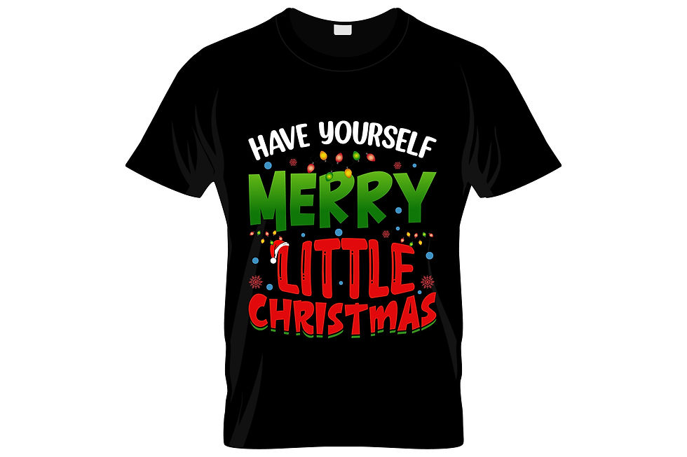 have yourself merry christmas typography printed t shirts