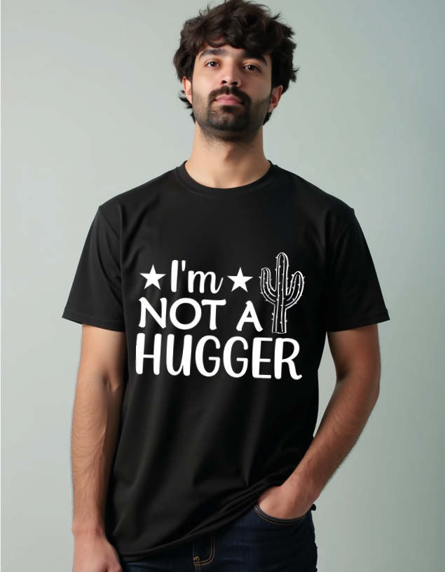 Thumbnail: Im not a hugger Unisex Printed Graphic T-shirt