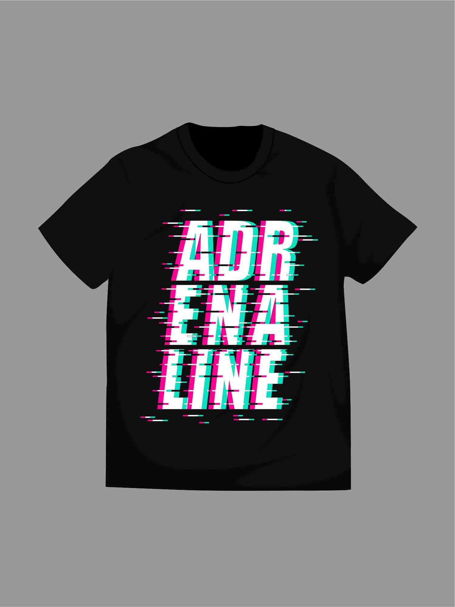 adrena line typography printed t shirts