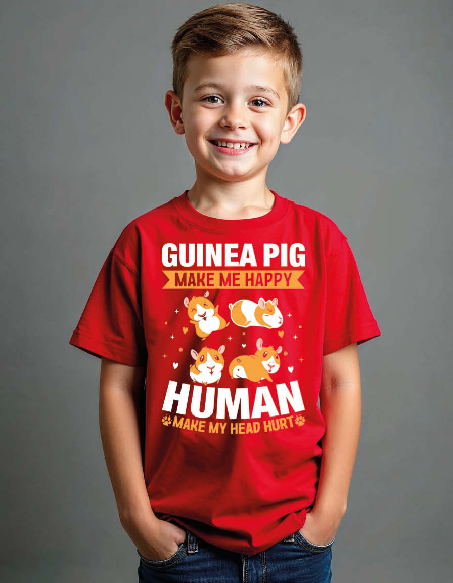 Thumbnail: guinea pig make me happy human make my head hurt Unisex Printed Graphic T-Shirt