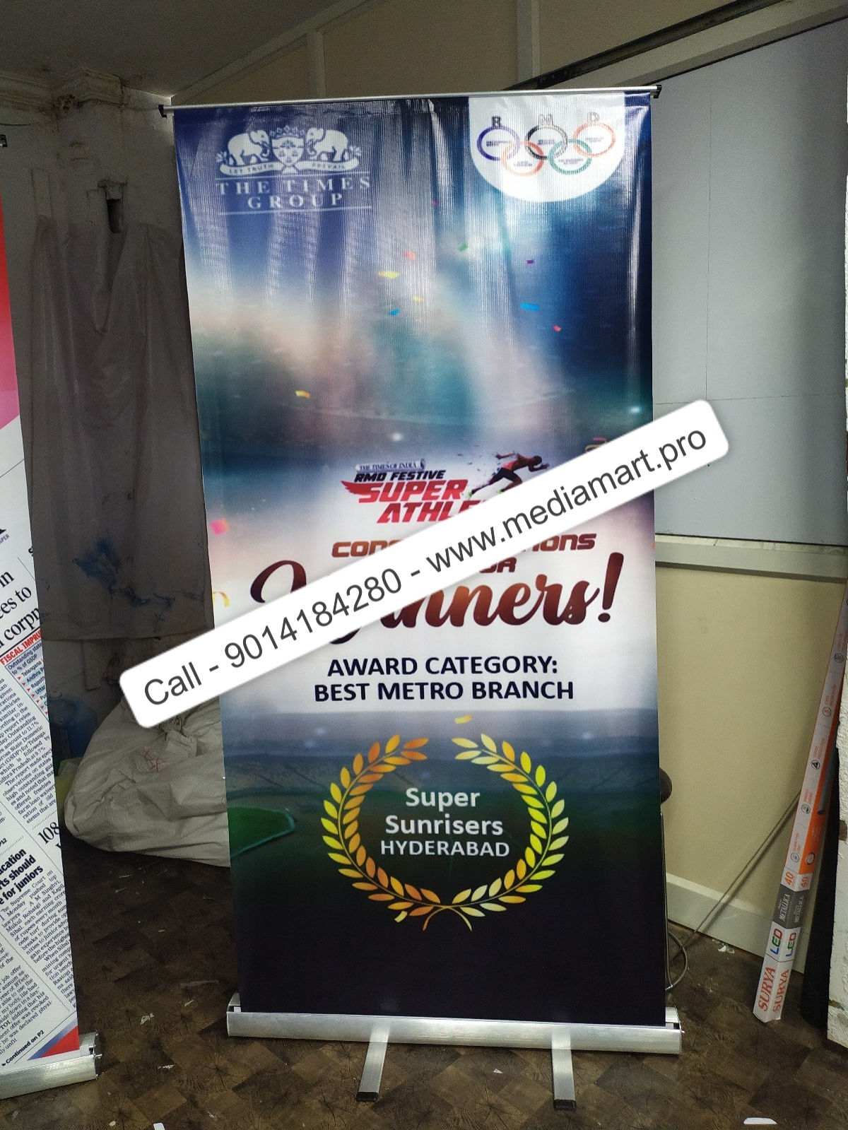 Retractable Flex Banner for Enterprise Roadshow in Banjara Hills