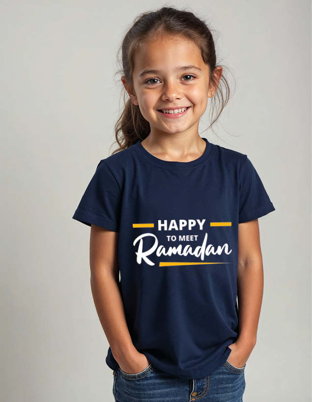 happy to meet ramadan Unisex Printed Graphic T-Shirt For Mens Womens & Kids