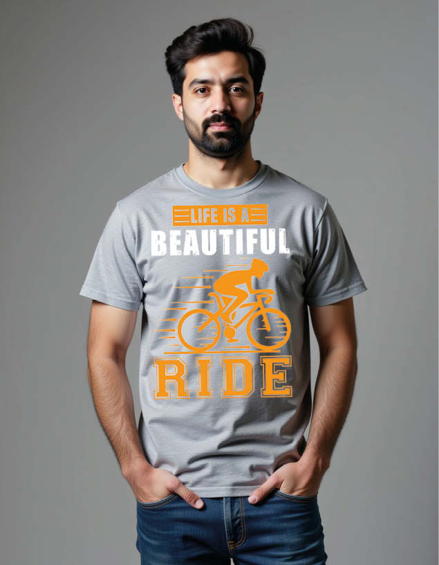 Thumbnail: life is a beautiful ride Unisex Printed Graphic T-Shirt For Mens Womens & Kids