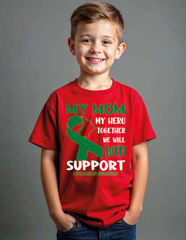 Thumbnail: my mom my heart together we will win support liver cancer awareness unisex tees