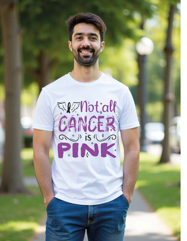 not all cancer is pink Unisex Printed Graphic T-Shirt for Mens,Womens & Kids