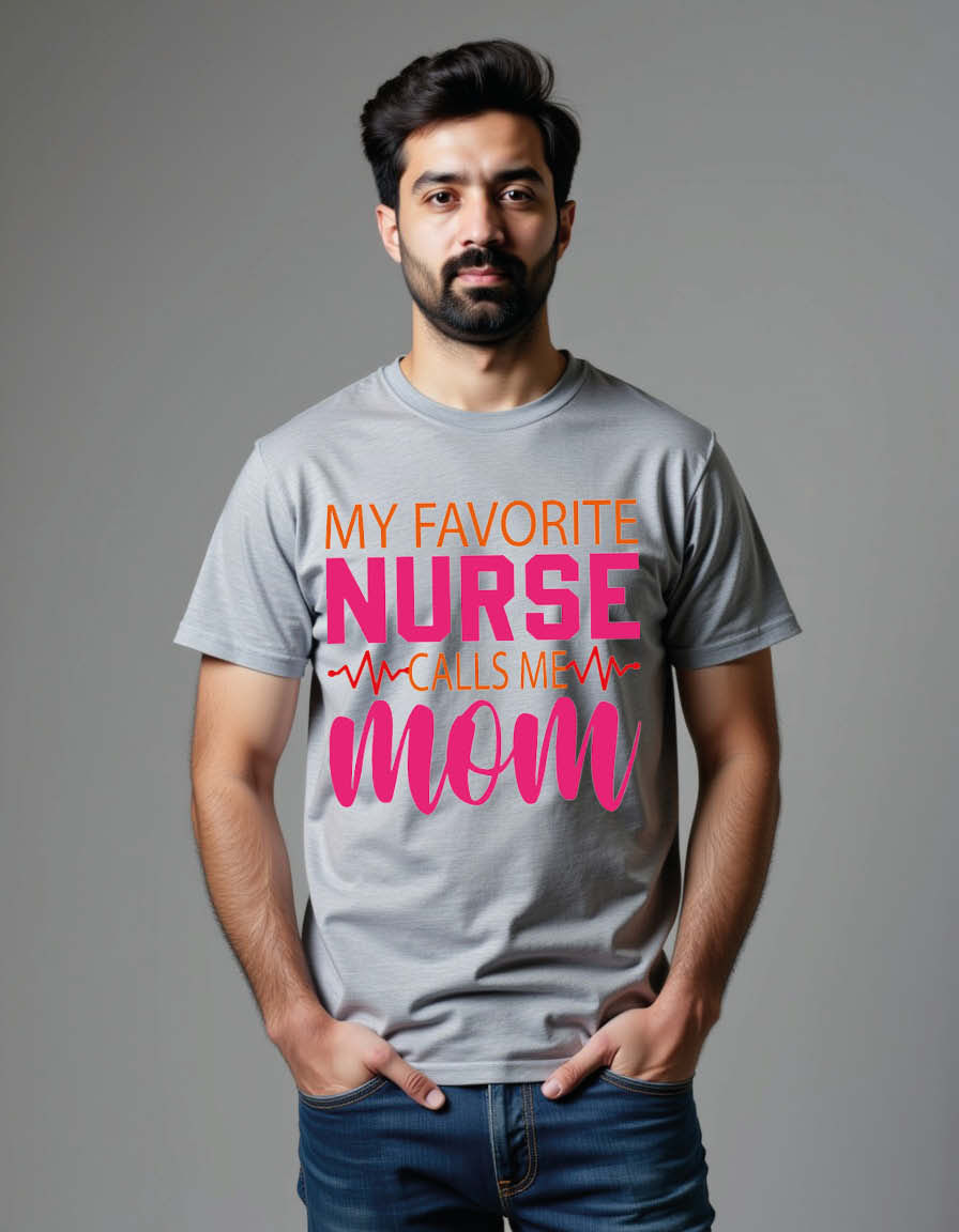 Thumbnail: my favorite nurse calls me mom Classic Streetwear Unisex Printed Graphic T-Shirt