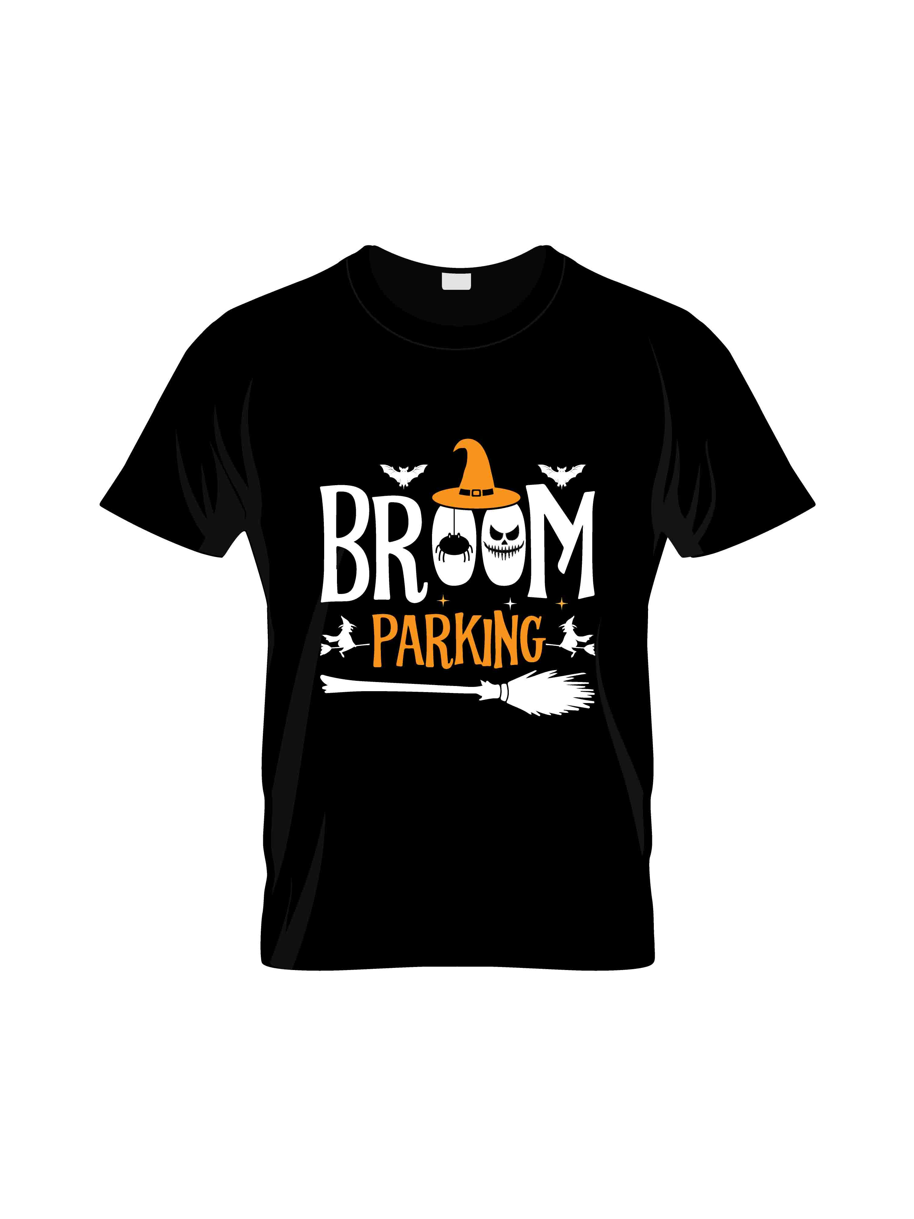 broom parking typography printed t shirts