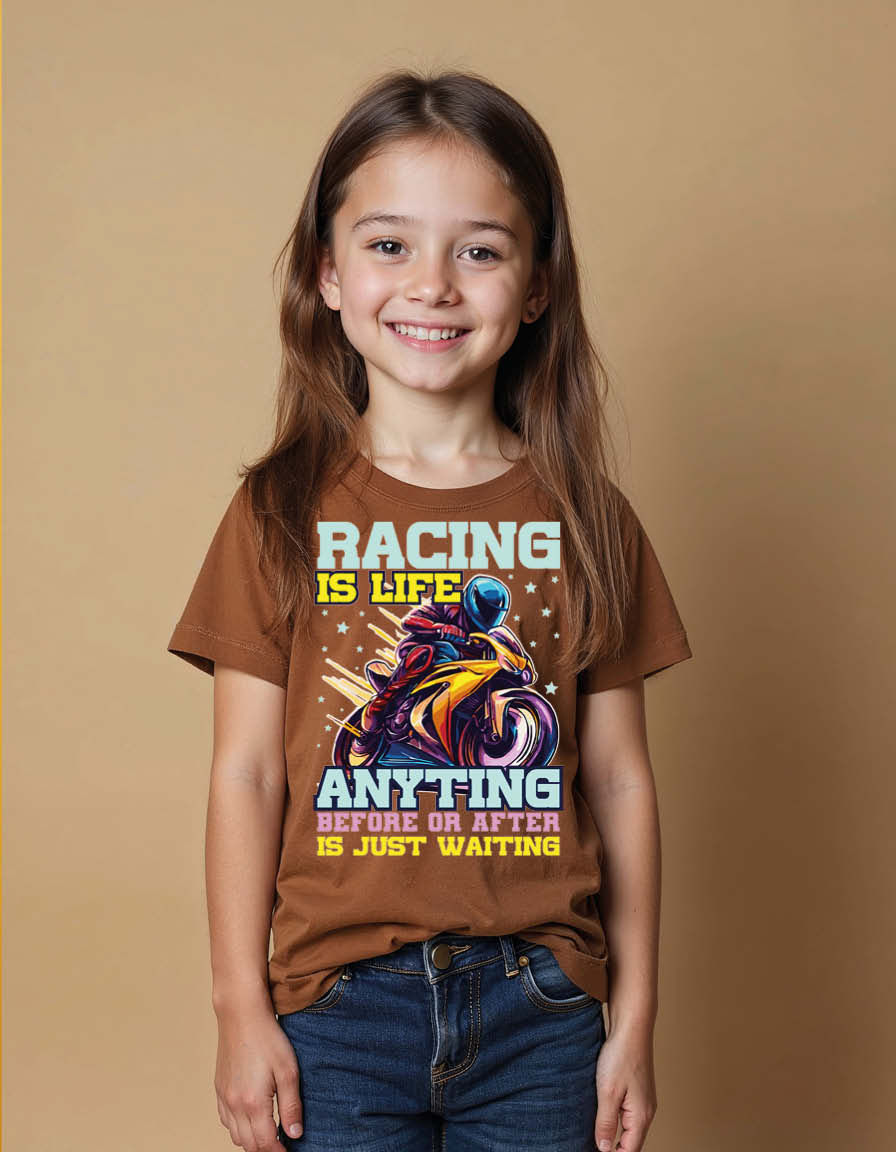 Thumbnail: Racing is life anything berore or after Unisex Printed Graphic T-shirt