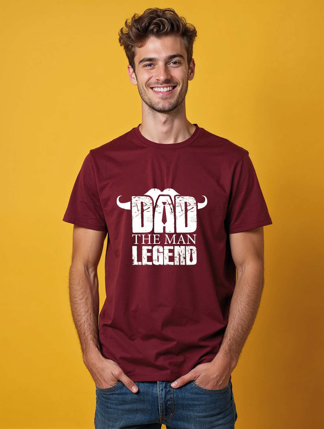 dad the man legend Unisex Printed Graphic T-Shirt For Mens Womens & Kids