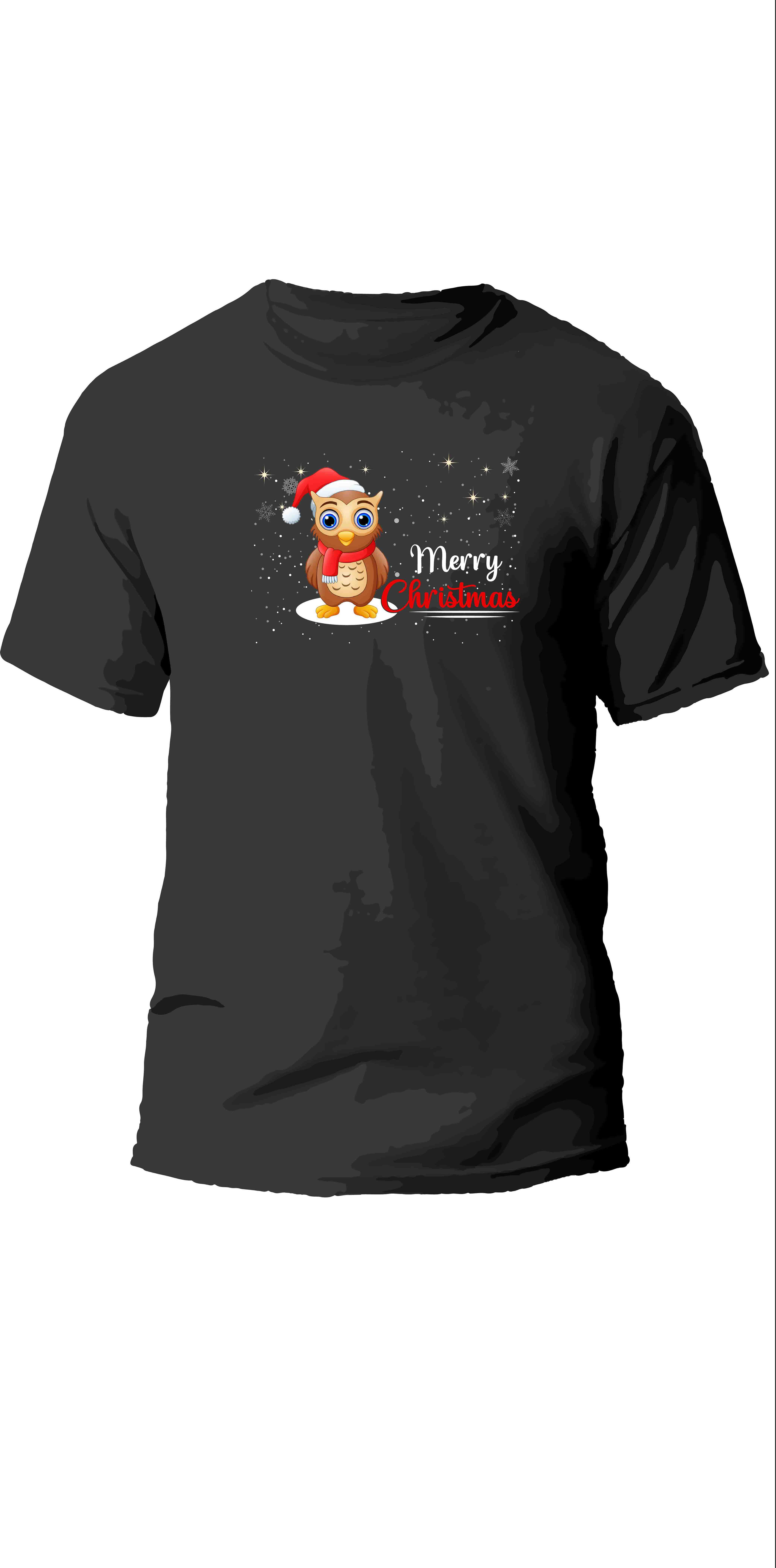 merry christmas typography printed t shirts