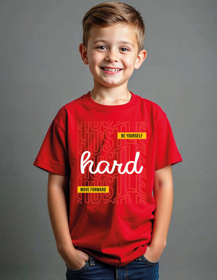Thumbnail: hustle hard Unisex Printed Graphic T-Shirt For Mens, Womens & Kids