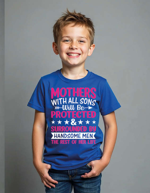 Thumbnail: Mother protected surrounded by the best of her Unisex Printed Graphcal T-shirt
