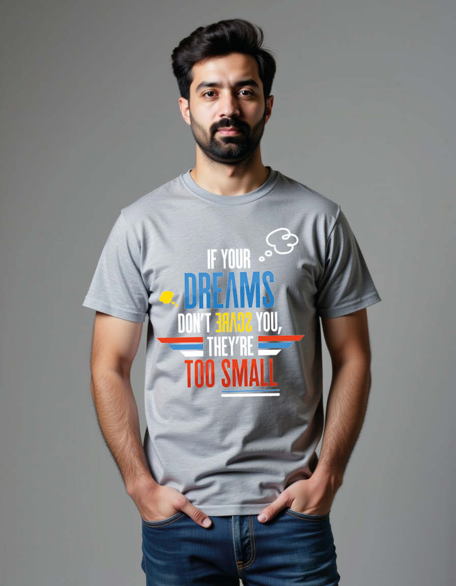 Thumbnail: if your dreams don't scare you they're too small Unisex Printed Graphic T-Shirt
