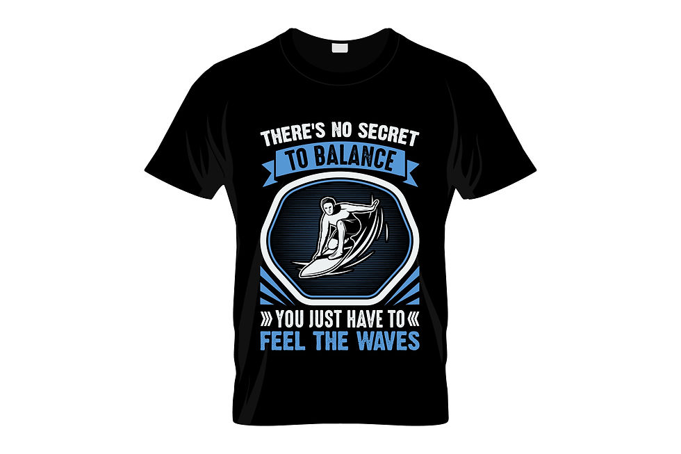 There's no sectet to balance you just have typography printed t shirts