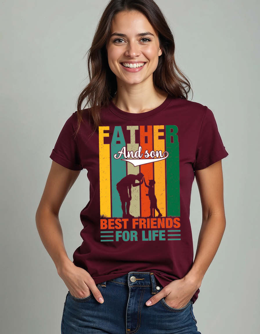 Thumbnail: father and son best friends for life Unisex Graphic Tee For Mens,Womens & Kids