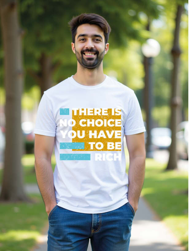 Thumbnail: there is no choice you have to be rich Unisex Printed Graphic T-Shirt