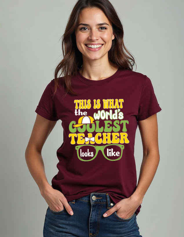 Thumbnail: this is what the world's coolest teacher looks like Unisex Printed Graphic Tees
