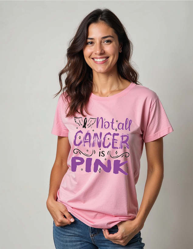 Thumbnail: not all cancer is pink Unisex Printed Graphic T-Shirt for Mens,Womens & Kids