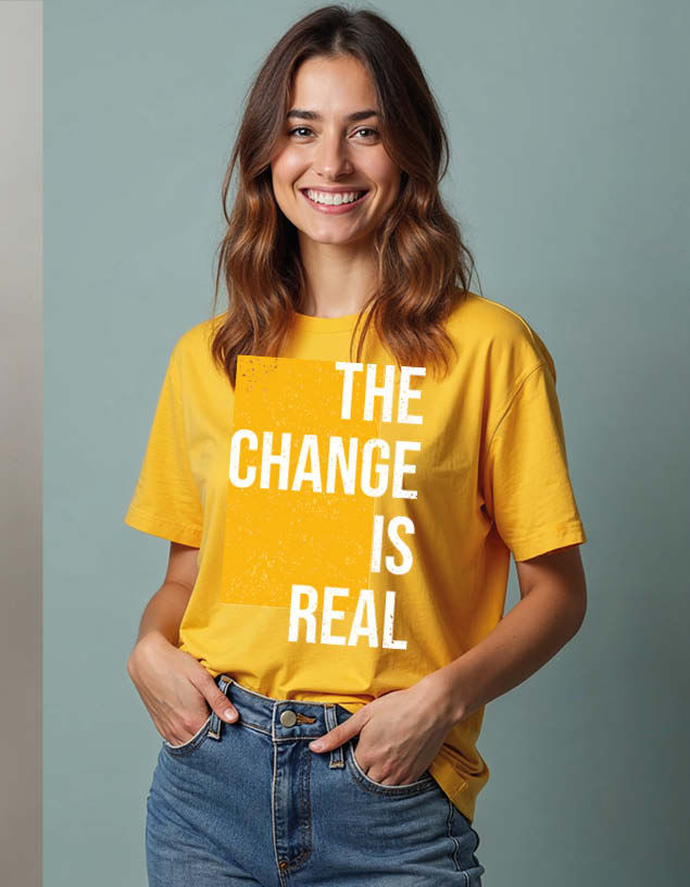 the change is real Unisex Printed Graphic T-Shirt For Mens Womens & Kids
