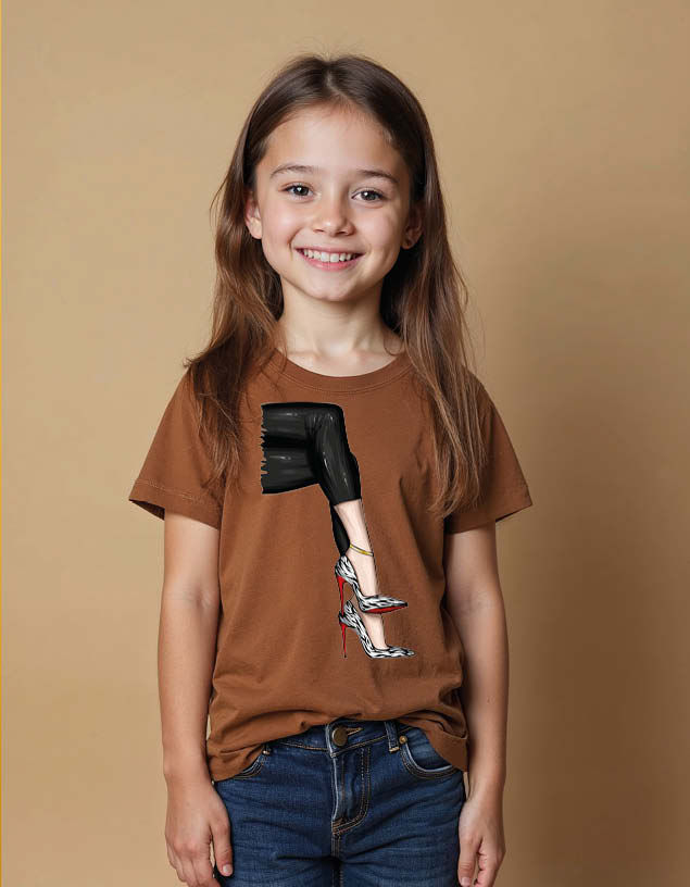 Thumbnail: High Heel Classic Unisex Printed Graphic T-Shirt for Mens,Womens & Kids