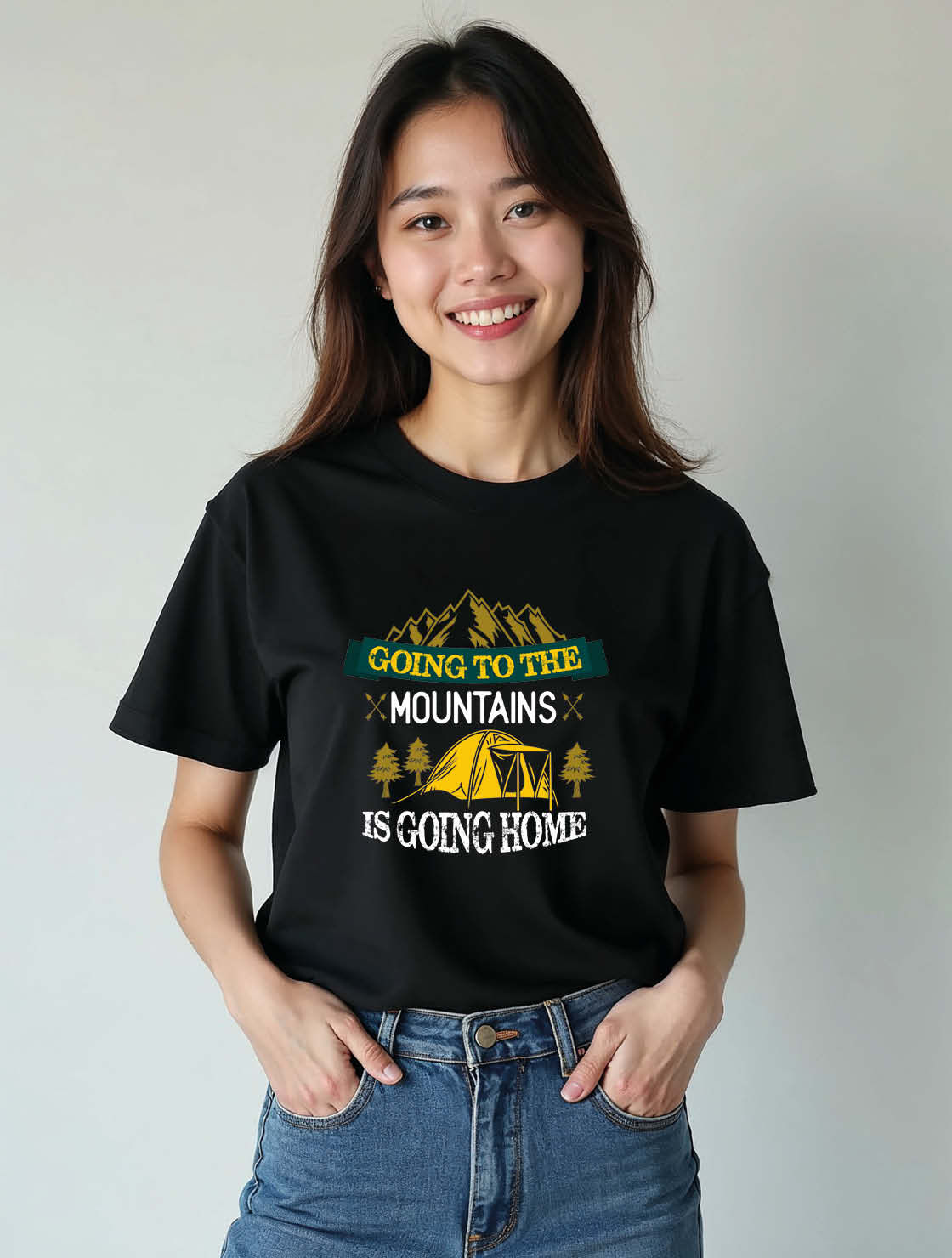 going to the mountains is going home Unisex Printed Graphic T-Shirt