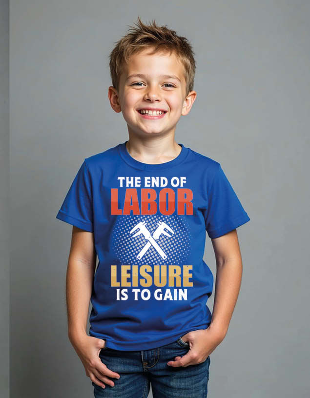 the end of labor leisure is to gain Stylish Unisex Printed Graphic T-Shirt