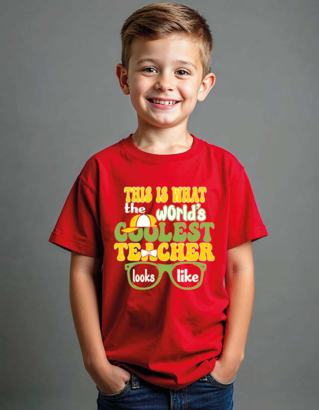 this is what the world's coolest teacher looks like Unisex Printed Graphic Tees