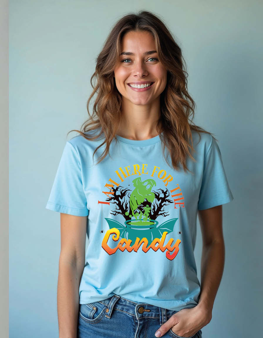 Thumbnail: i am here for the candy Unisex Printed Graphic T-Shirt For Mens, Womens & Kids