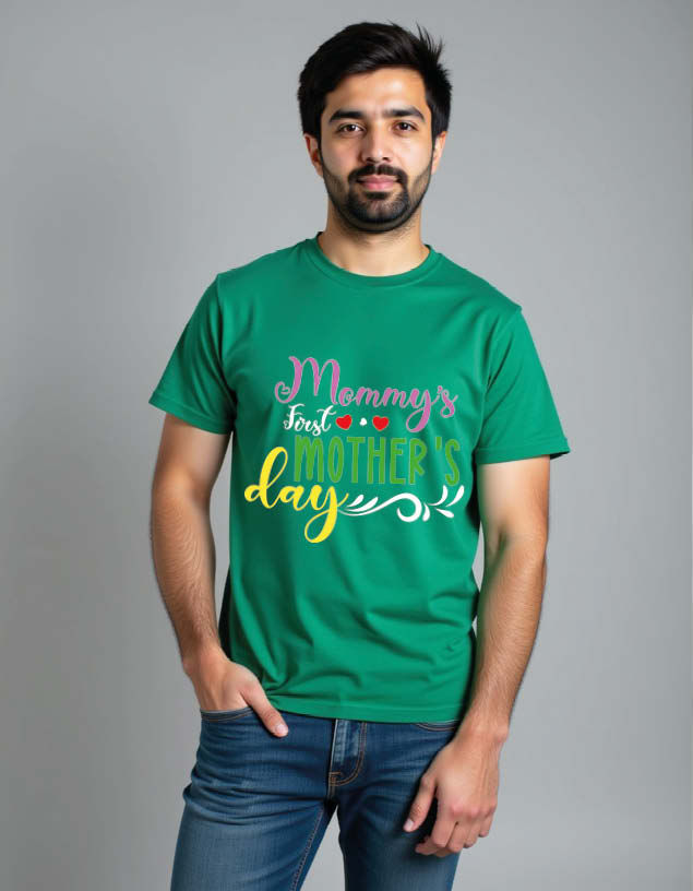 Thumbnail: Mommys first mother day Unisex Printed Graphic T-Shirt
