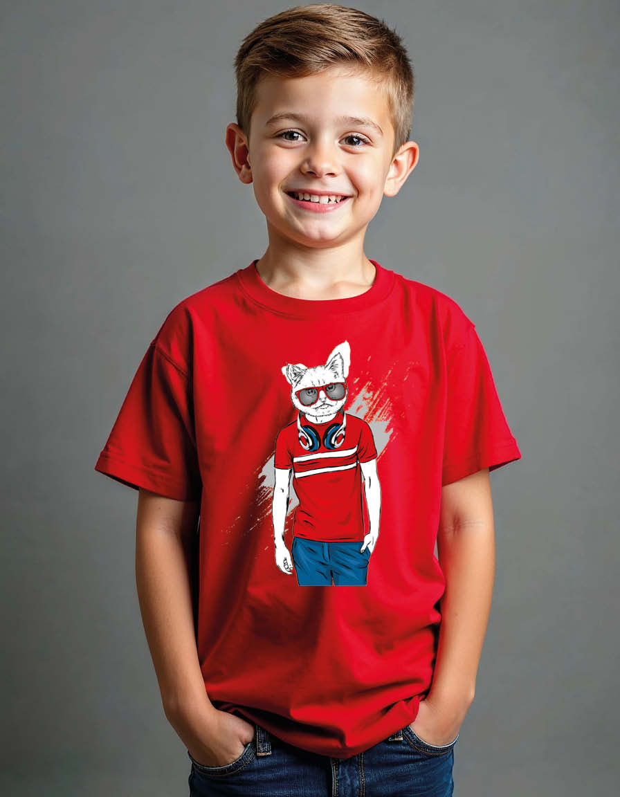 Thumbnail: Hipster Dog Unisex Printed Graphic T-Shirt For Mens, Womens & Kids