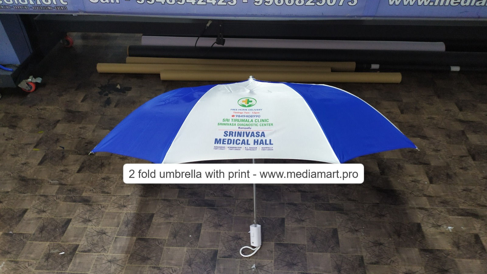 Two Fold Umbrella with Company Branding – Customized for Events