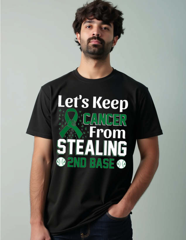 Thumbnail: let's keep cancer from stealing 2nd base Unisex Printed Graphic T-Shirt