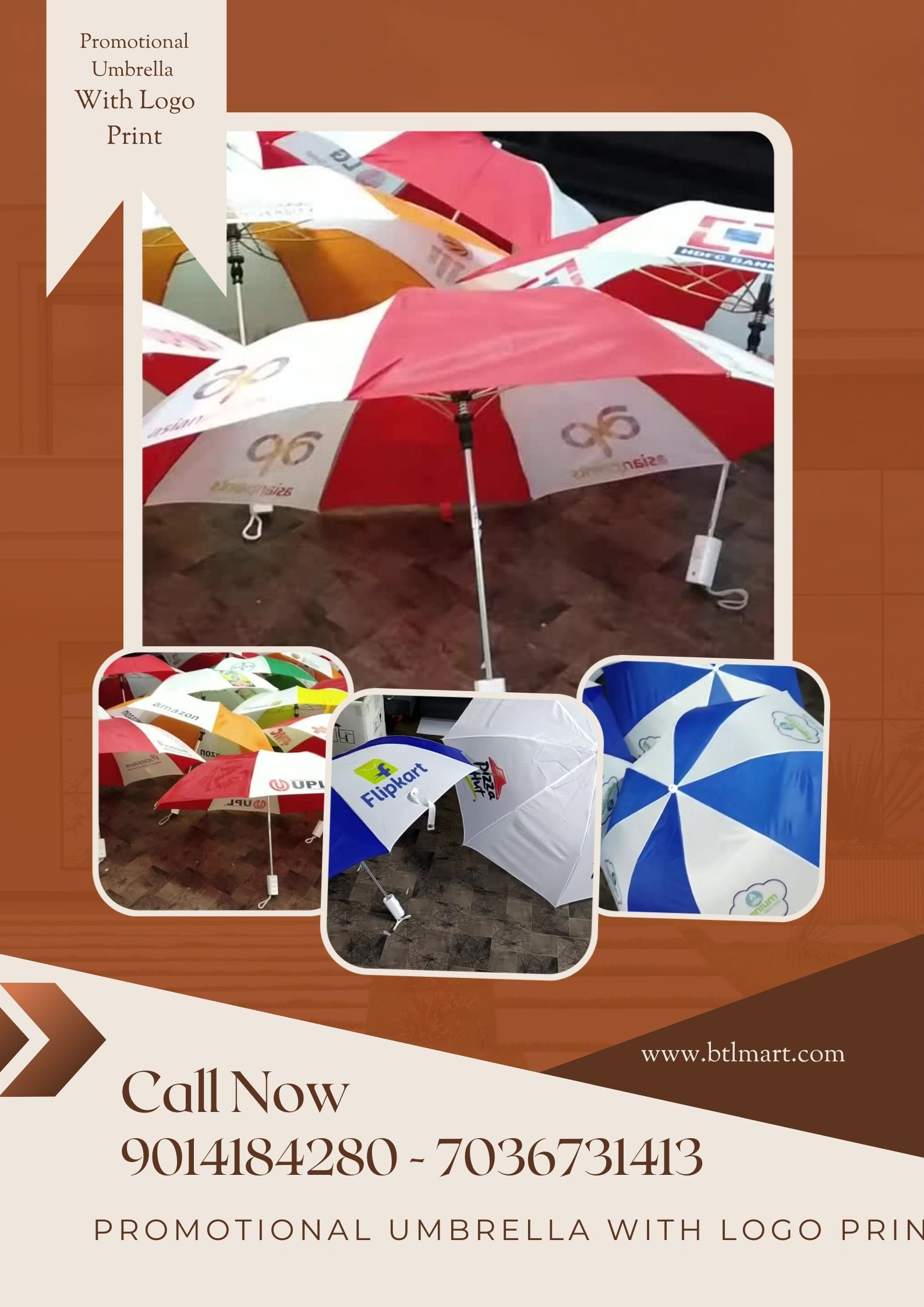 Luxurious Corporate Swag Umbrellas High-Grade Logo Printing on Umbrellas