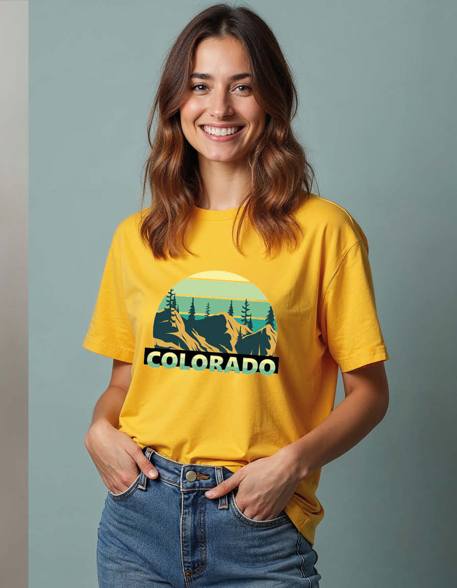 Thumbnail: Colorado Unisex Printed Graphic T-Shirt for mens womens & kids