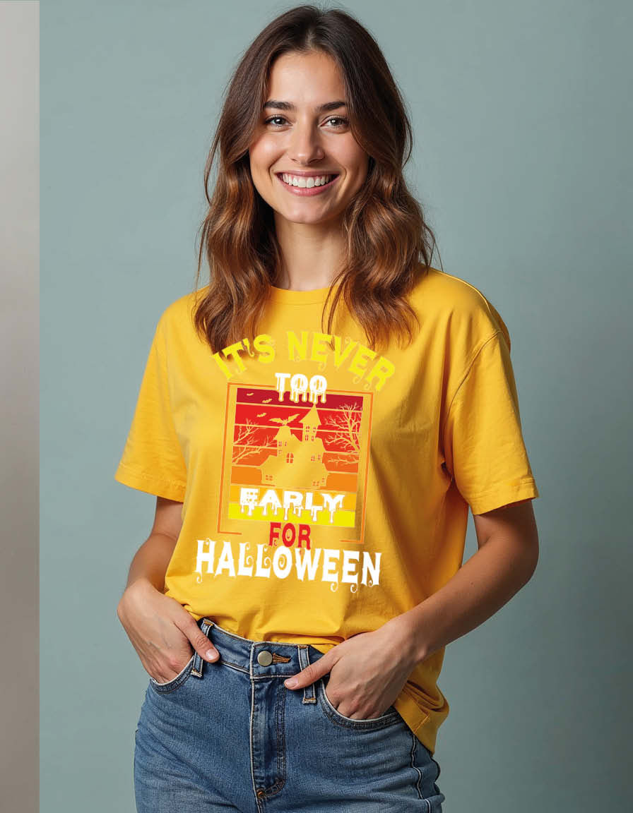 Thumbnail: it's never too early for halloween Classic Unisex Printed Graphic T-Shirt