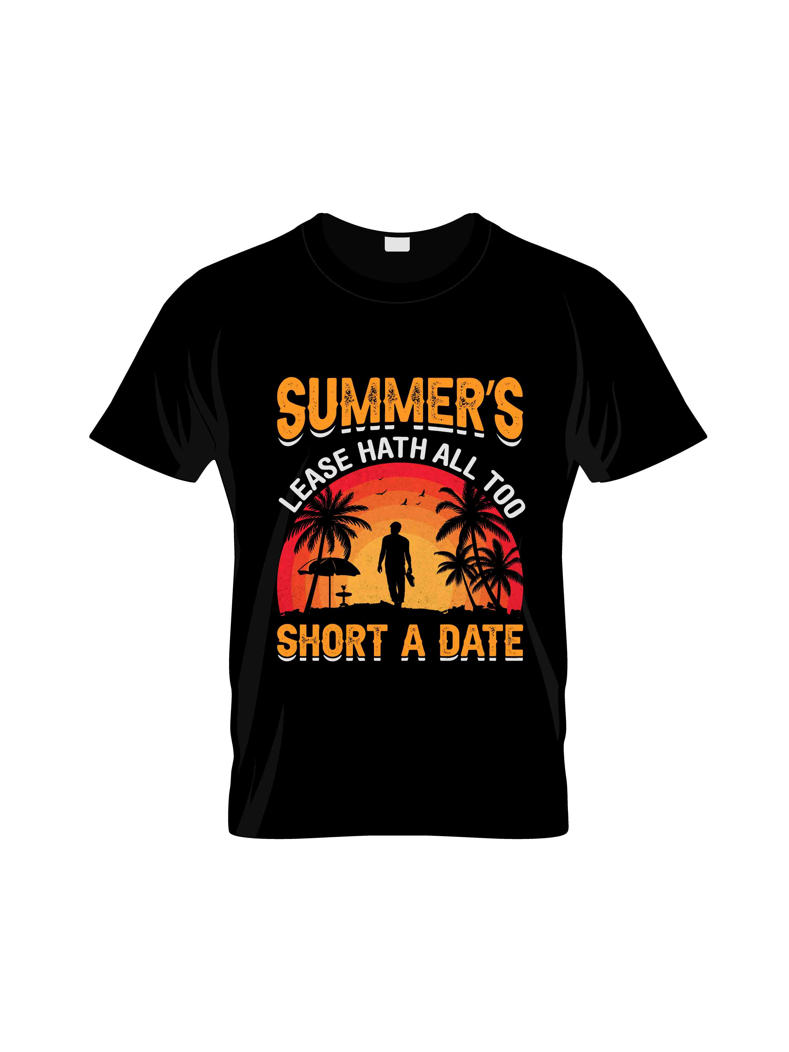 summer lease all too short a date typography printed t shirts