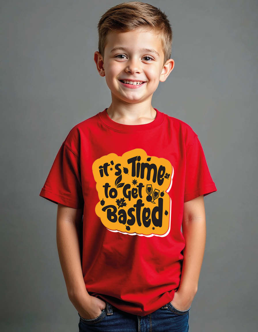 Thumbnail: it's time to get basted Unisex Printed Graphic T-Shirt For Mens, Womens & Kids