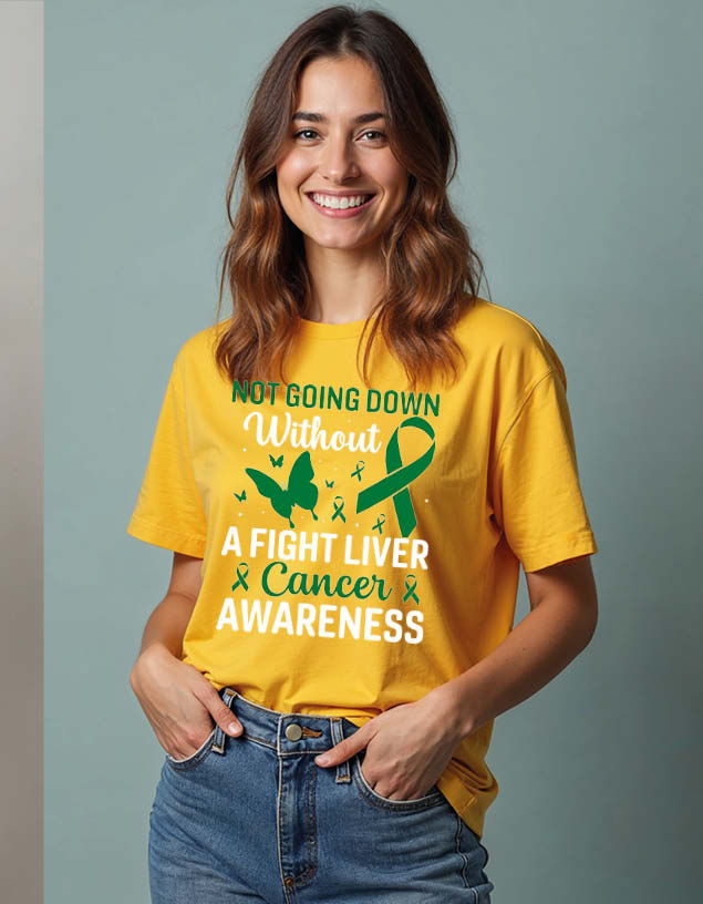 Thumbnail: not going dowm without a fight liver cancer awareness Unisex Printed t shirt